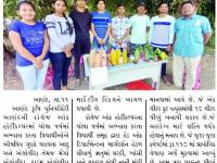આણંદ કૃષિ યુનિના છાત્રો દ્વારા ઋતુજન્ય નેચરલ આદુ અને એલોવીરા મિશ્રીત ફ્રૂટ જ્યુસનું વેચાણ