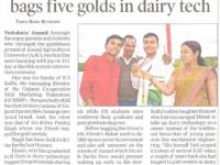 Five Gold Medals to Dairy Tech Student