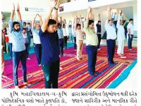કૃષિ પોલિટેક્નિક, વસો ખાતે યોગ દિનની ઉજવણી
