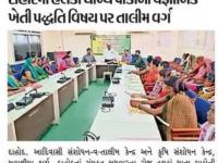 દાહોદમાંં હલકાં ધાન્ય પાકોની વૈજ્ઞાનિક ખેતી પદ્ધતિ વિષય પર તાલીમ વર્ગ  