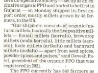 Organic FPO ships its 1st export to US 